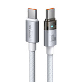 Cablu Mcdodo (CA-5582), with Charging Light, USB-C to USB-C, Transparent Cable, 100W, 1.2m, Alb