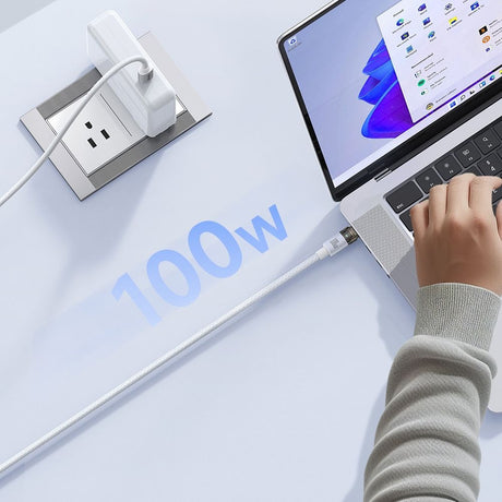 Cablu Mcdodo (CA-5582), with Charging Light, USB-C to USB-C, Transparent Cable, 100W, 1.2m, Alb