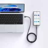 Cablu Mcdodo (CA-8180), with 7 Colorful Lights, USB-A to USB-C, 6A, 1.2m, Negru