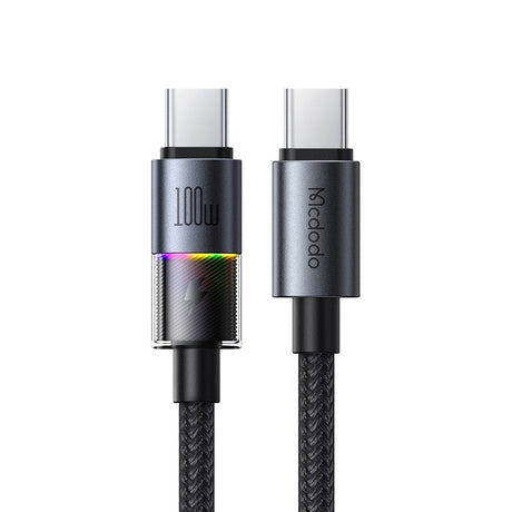 Cablu Mcdodo (CA-8200), with 7 Colorful Lights, USB-C to USB-C, 100W, 5A, 1.2m, Negru