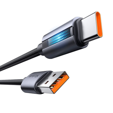 Cablu Mcdodo (CA-5180), with Breathing Light, USB-A to USB-C, 100W, 6A, 1.2m, Negru