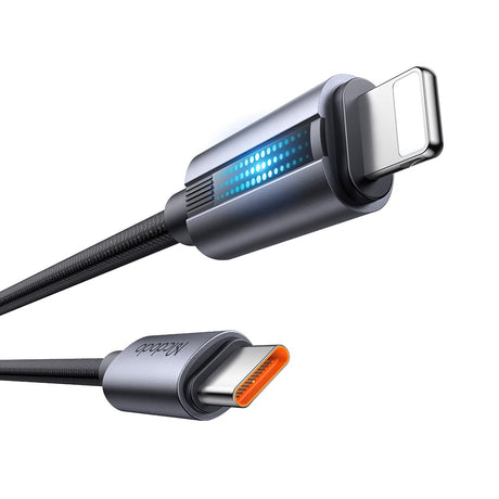 Cablu Mcdodo (CA-5710), with Breathing Light, USB-C to Lightning, 36W, 3A, 1.2m, Negru
