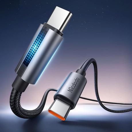 Cablu Mcdodo (CA-5740), with Breathing Light, USB-C to USB-C, 100W, 5A, 1.2m, Negru