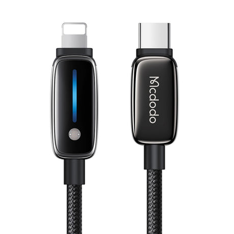 Cablu Mcdodo (CA-0050), with Auto Brightness Adjustment, USB-C to Lightning, 36W, 1.2m, Negru