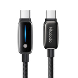 Cablu Mcdodo (CA-0100), with Auto Brightness Adjustment, USB-C to USB-C, 100W, 5A, 1.2m, Negru