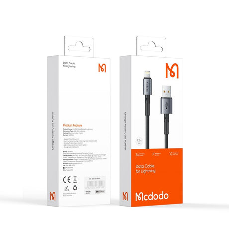 Cablu Mcdodo (CA-3580), Lightning to USB-A, 3A, 1.2m, Negru