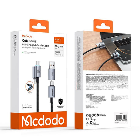 Cablu Mcdodo Extreme Energy (CA-6560), USB-C/USB-A to USB-C/Lightning, 60W, 1.2m, Negru
