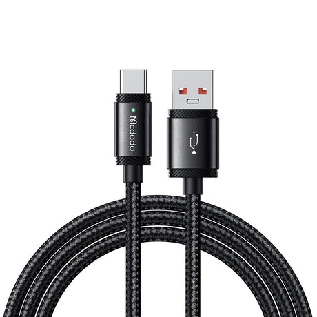 Cablu Mcdodo (CA-4730), USB-A to Type-C, Fast Charging, 6A, 120W, LED Indicator, 1.5m, Negru