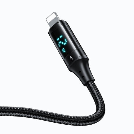 Cablu Mcdodo (CA-1060), USB 2.0 to Lightning, with Digital Display, Nylon Braided, Aluminum Alloy, 3A, 1.2m, Negru