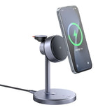 Incarcator Mcdodo Wireless Charging Station Black Swan Series (CH-2462), with Wall Charger, Magnetic, for Apple, 22.5W, Qi2, Negru