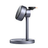 Incarcator Mcdodo Wireless Charging Station Black Swan Series (CH-2462), with Wall Charger, Magnetic, for Apple, 22.5W, Qi2, Negru