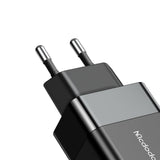 Incarcator Mcdodo Hydrogen Series (CH-1951), Dual Port, 20W, Fast Charger, Fireproof PC, Negru
