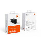 Incarcator Mcdodo Hydrogen Series (CH-1951), Dual Port, 20W, Fast Charger, Fireproof PC, Negru