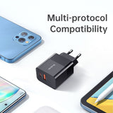 Incarcator Mcdodo Hydrogen Series (CH-1951), Dual Port, 20W, Fast Charger, Fireproof PC, Negru