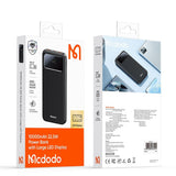 Baterie externa Mcdodo (MC-4220), Type-C + 2x USB-A Ports, 10000mAh, 22.5W, LED Display, Negru