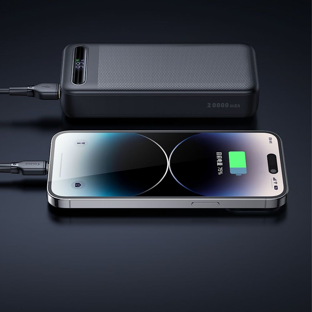 Baterie externa Mcdodo Star Series (MC-3891), USB-C + 2x USB, 20000mAh, 22.5W, Digital Display, Negru