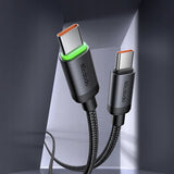 Cablu Mcdodo (CA-4410), USB-C to USB-C, Nylon Braided, Aluminum Alloy, PD60W, 1m, Negru