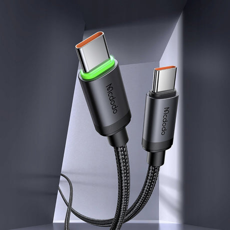 Cablu Mcdodo (CA-4410), USB-C to USB-C, Nylon Braided, Aluminum Alloy, PD60W, 1m, Negru