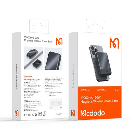 Baterie externa Mcdodo Magnetic Ambilight Series (MC-4261), 10000mAh, NTC Temperature Control, 20W, LED Indicator, Negru