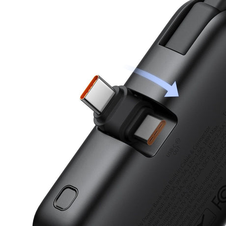 Baterie externa Mcdodo FreeKit Series (MC-7760), with Built-in Cable & Connector USB-C, 5000mAh, 22.5W, Negru