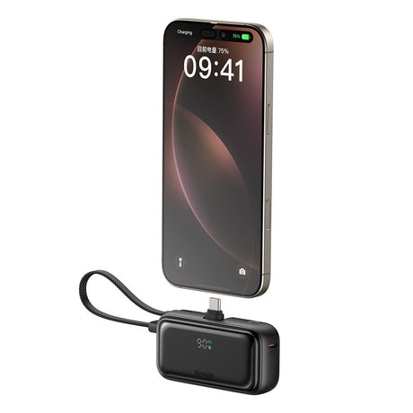 Baterie externa Mcdodo FreeKit Series (MC-7760), with Built-in Cable & Connector USB-C, 5000mAh, 22.5W, Negru
