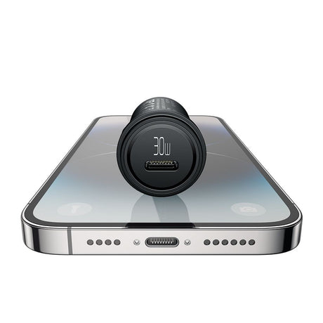 Incarcator Mcdodo Car Obsidian Series (CC-7491), Type-C, PD30W, Smart IC, Mini Size, 1.2m, Negru