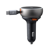 Incarcator Mcdodo Car (CC-4850), with USB-C Retractable Cable, 80W, Dual Port, Indicator Light Ring, 80cm, Negru