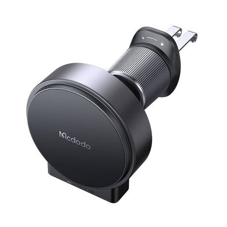 Suport Mcdodo with Wireless Charging (CH-3000), for Air Vent, 15W, Dual Magnetic Coils, Built-in Retractable Cable, Negru