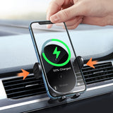 Suport Mcdodo with Wireless Charging (CH-1600), for Air Vent/Dashboard, Dual Coil, Qi2 15W, One-Hand Operation, Negru