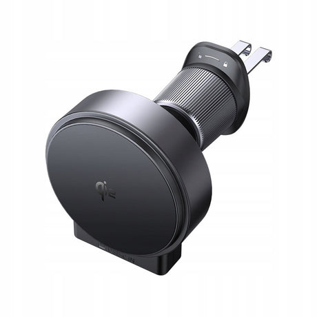 Suport Mcdodo with Wireless Charging (CH-0090), for Air Vent, 15W, Qi2, Built-in Retractable Cable, Negru