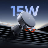 Suport Mcdodo with Wireless Charging (CH-0091), for Air Vent, 15W, Qi2, Built-in Retractable Cable, Auriu Desert