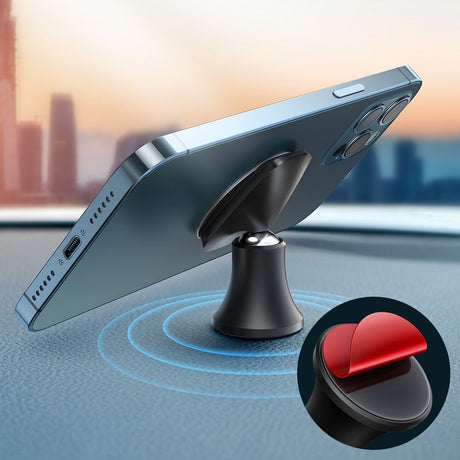 Suport Mcdodo Magnetic (CM-8490), for Dashboard, 360° Rotation, Super Strong Adhesion, Aluminium Alloy, Negru