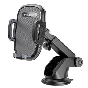 Suport Borofone Windy (BH53), with Suction Cup, for Dashboard/Windshield, 4.5-6.7" Phone, Negru Grey