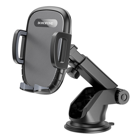 Suport Borofone Windy (BH53), with Suction Cup, for Dashboard/Windshield, 4.5-6.7" Phone, Negru Grey