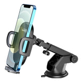 Suport Borofone Windy (BH53), with Suction Cup, for Dashboard/Windshield, 4.5-6.7" Phone, Negru Grey