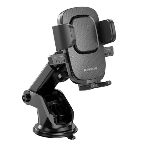 Suport Borofone Dainty (BH60), with Suction Cup, for Dashboard/Windshield, 4.5-7" Phone, Negru Grey