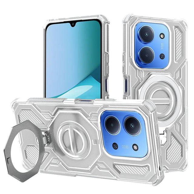 Husa de protectie Techsuit Carbon Shield PRO compatibil cu Xiaomi Redmi 15C 4G / Redmi 15C 5G / Poco C85 4G, Alb Transparent