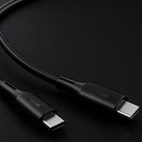 Cablu Acefast (C17-03), Type-C to Type-C, Fast Charging, 60W, 3A, Bend-Resistant, Soft Silicone, 1.2m, Negru