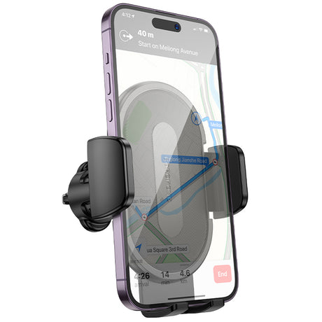 Suport Borofone Rio (BH133), for Air Vent, 360° Adjust, ABS Silicone, 4.5–7", Negru