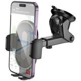 Suport Borofone Rio (BH134), for Dashboard/Windshield, 360° Adjust, ABS, Silicone, 4.5–7", Negru