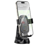 Suport Borofone Follower Gravity (BH130), for Dashboard/Windshield, 360° Adjust, ABS, Silicone, 6.1-7", Negru