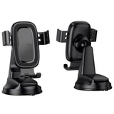 Suport Borofone Follower Gravity (BH130), for Dashboard/Windshield, 360° Adjust, ABS, Silicone, 6.1-7", Negru