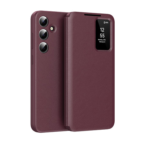 Husa de protectie Techsuit SmartView Series compatibil cu Samsung Galaxy S25 FE, Rosu