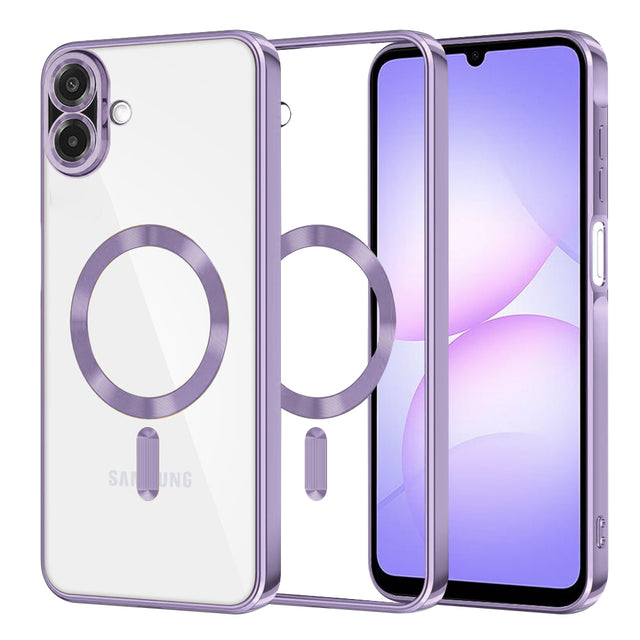 Husa de protectie Techsuit Luxury Crystal MagSafe compatibil cu Samsung Galaxy A07 4G, Mov Deschis