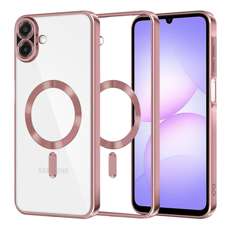 Husa de protectie Techsuit Luxury Crystal MagSafe compatibil cu Samsung Galaxy A07 4G, Roz