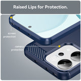 Husa de protectie Techsuit Carbon Silicone compatibil cu Oppo Reno14, Albastru