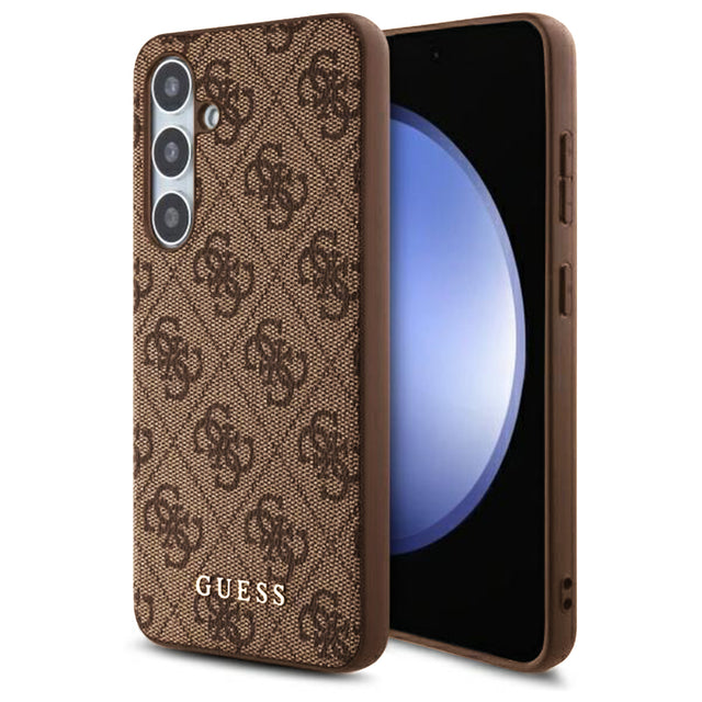 Husa de protectie Guess Hardcase 4G Classic (GUHCS24FEG4GFBR) compatibil cu Samsung Galaxy S24 FE, Maro