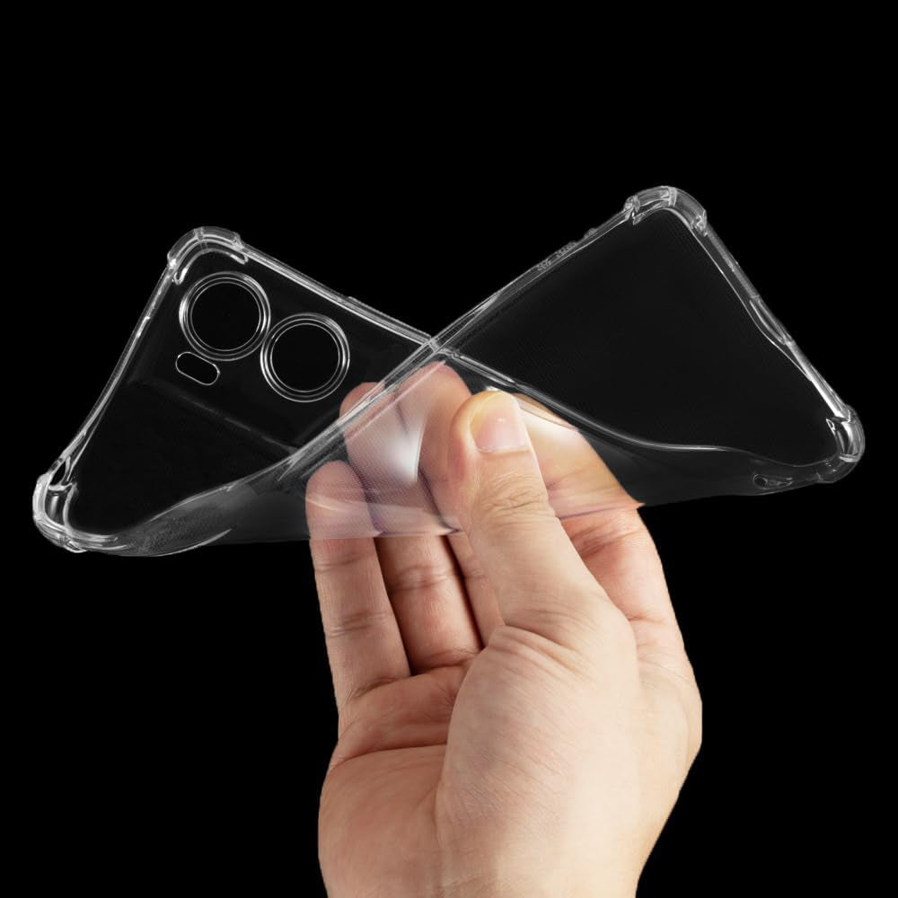 Husa de protectie Techsuit Shockproof Clear Silicone compatibil cu Motorola Moto G06, Transparent
