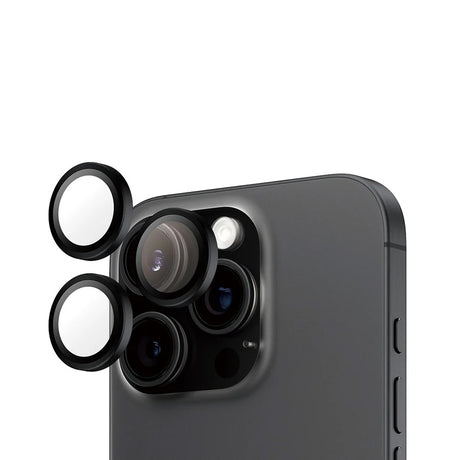 Folie de protectie PanzerGlass® Hoops® Camera Lens compatibil cu iPhone 16 Pro / iPhone 16 Pro Max, Negru