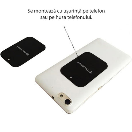 Suport Techsuit (set de 2) Metal Plate (MP03), with Matte Cover Paint, Negru